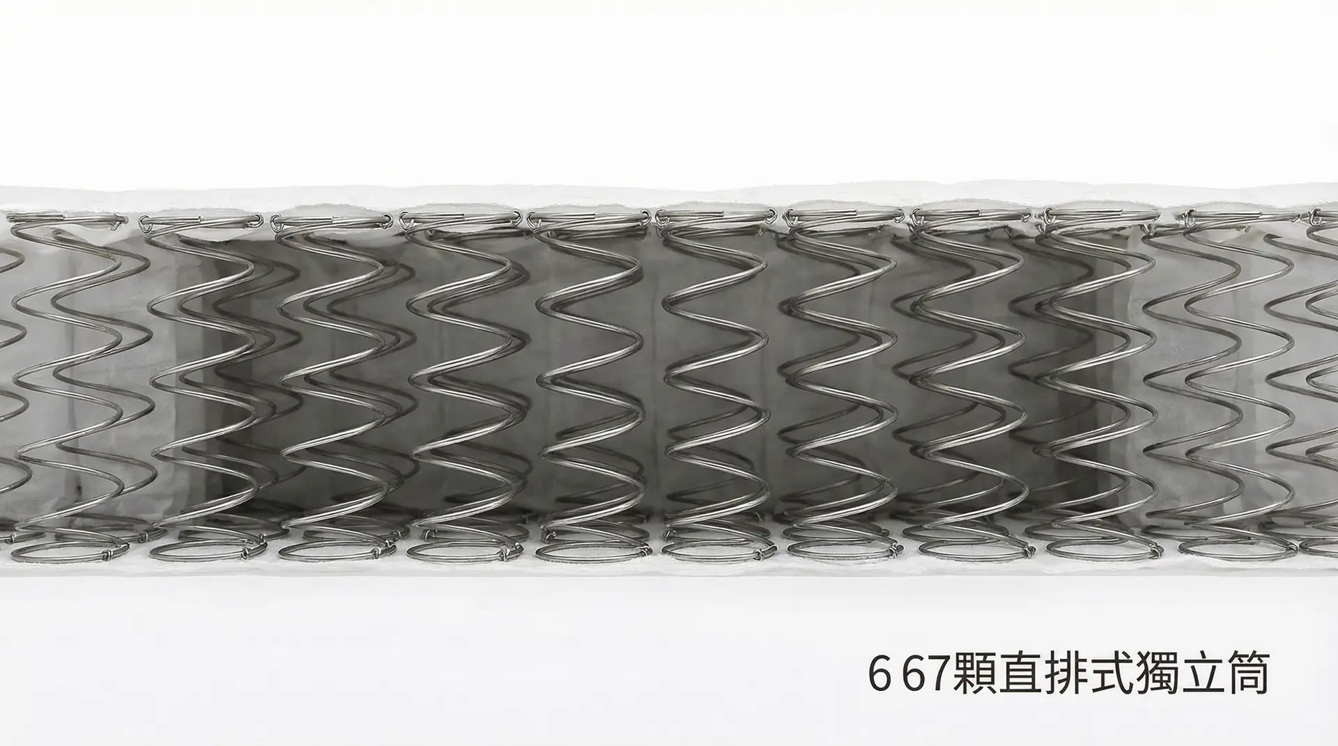 667顆直排式獨立筒